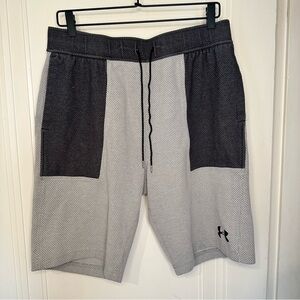 Under Armour Men's Large Drawstring Shorts Textured Waffle Fitted Gray